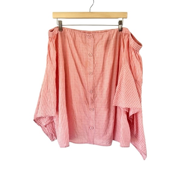 Lane Bryant Womens Orange & Pink
Striped Off The Shoulder Bell
Sleeve Top 26/28 - Picture 2 of 8